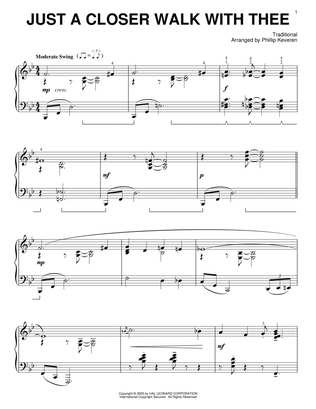 Book cover for Just A Closer Walk With Thee [Jazz version] (arr. Phillip Keveren)