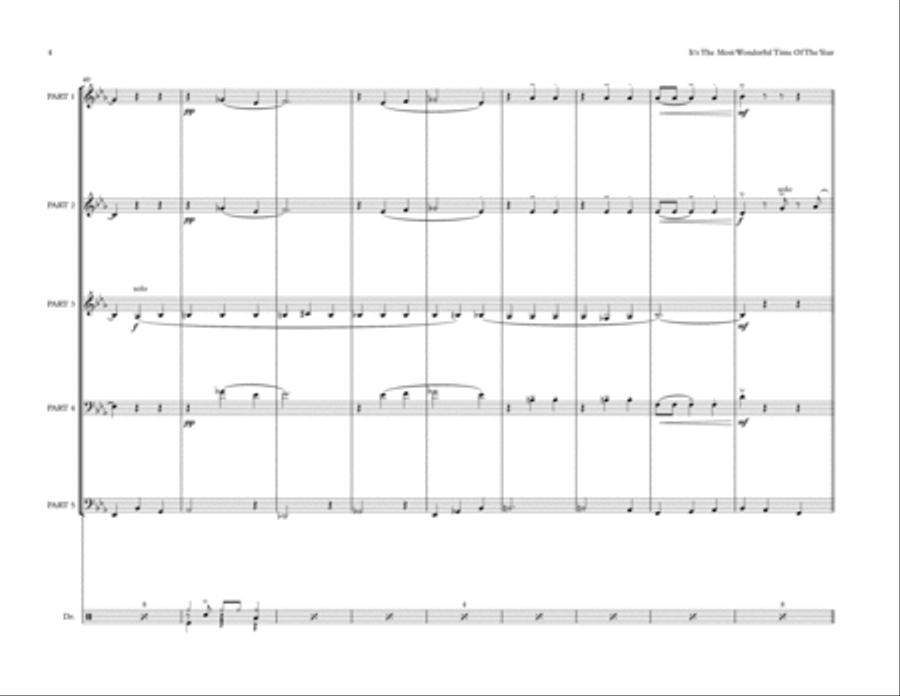The Most Wonderful Time Of The Year Small Ensemble scores gallery preview page 4