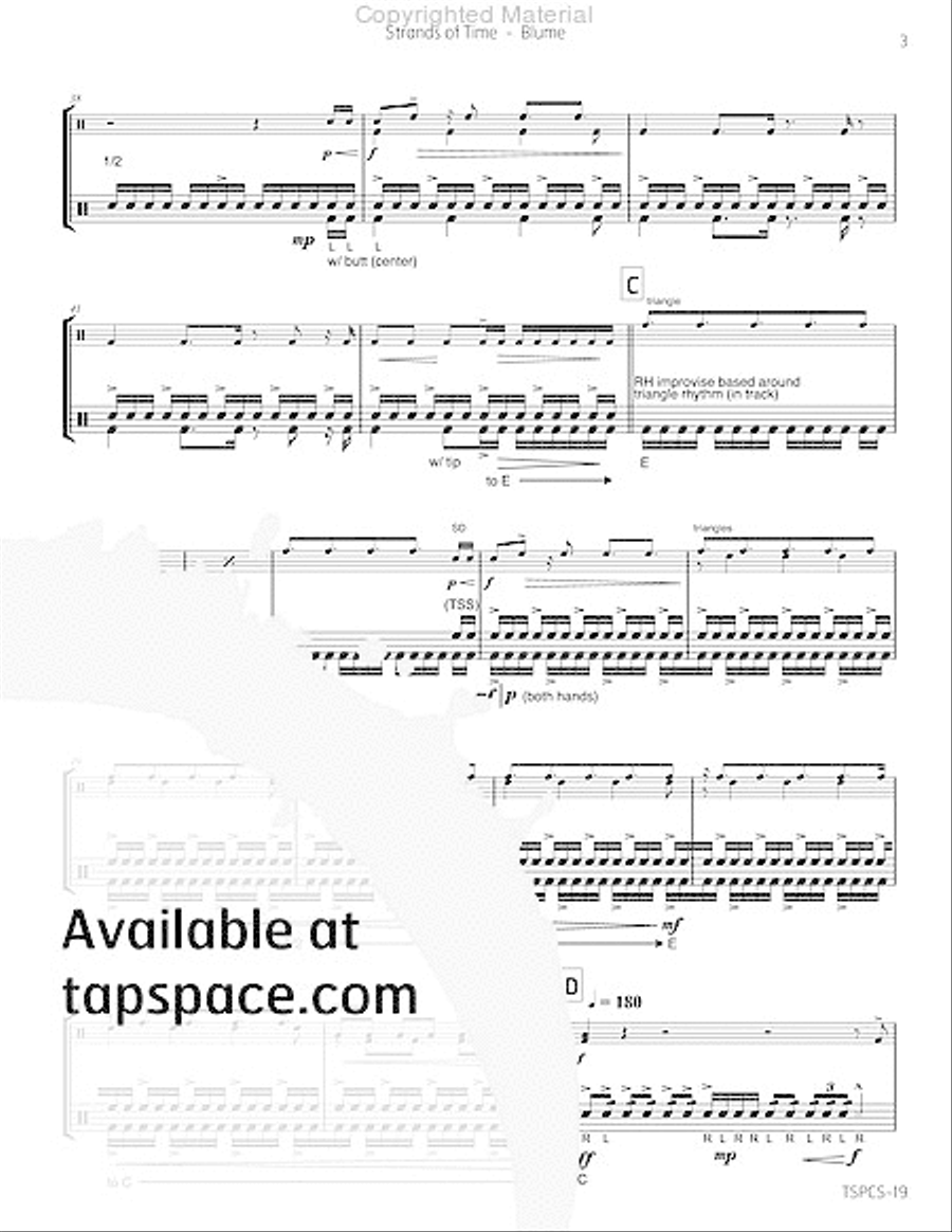 Strands of Time Percussion scores gallery preview page 8