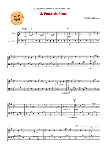 10 Easy Halloween Duets for Violin and Cello