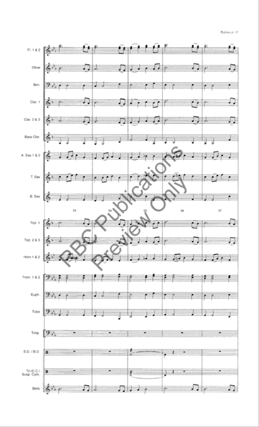 Rejoice Concert Band scores gallery preview page 14