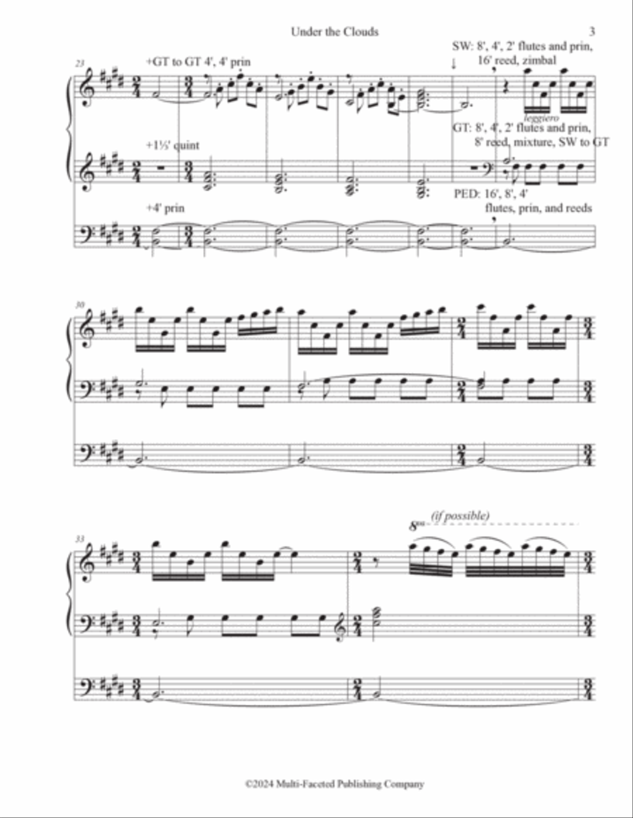 Under the Clouds Under the Clouds Organ Solo scores gallery preview page 3