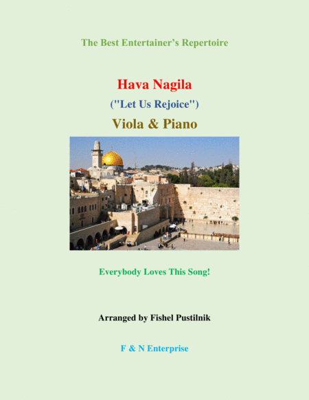 "Hava Nagila"-Piano Background for Viola and Piano (Jazz/Pop Version) image number null