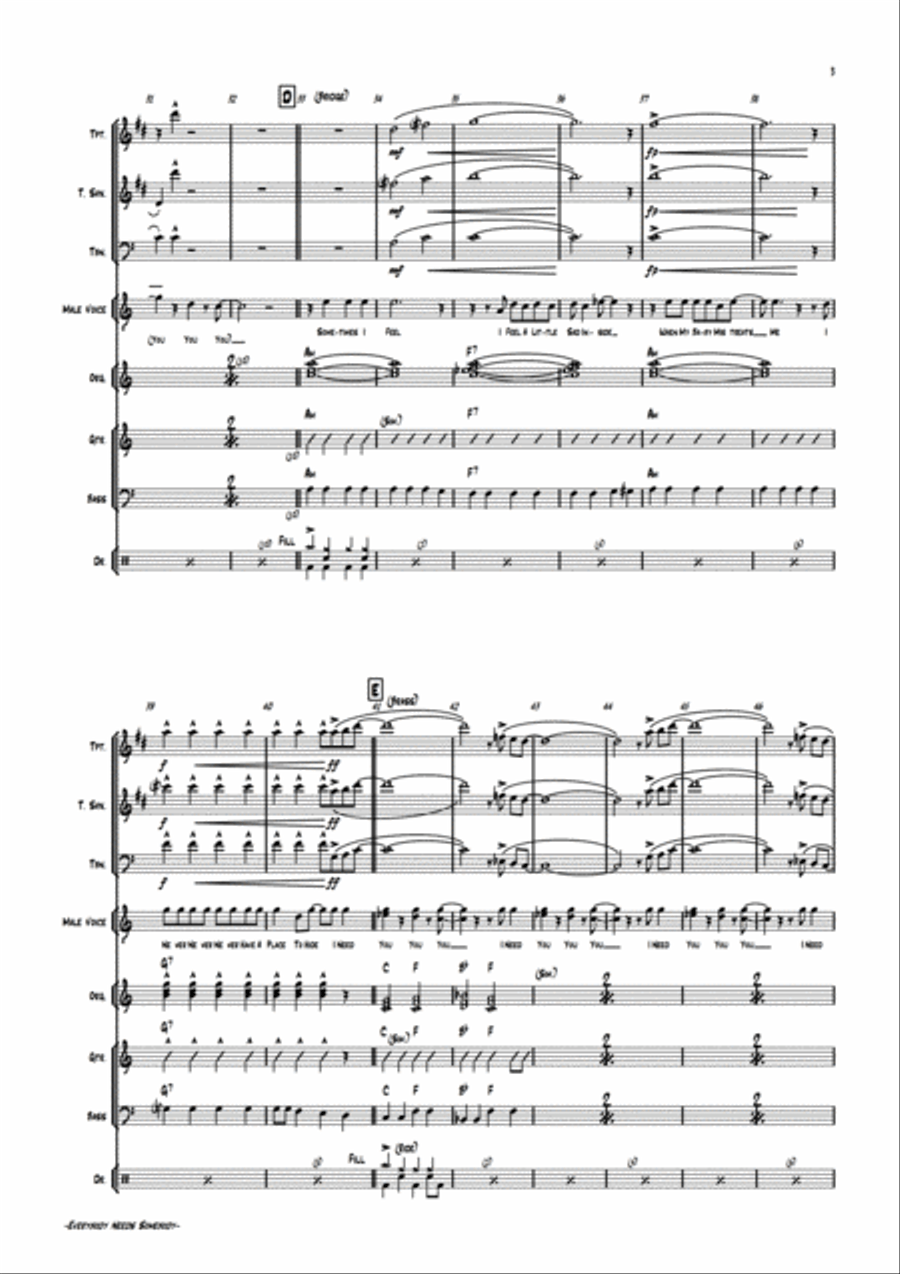 Everybody Needs Somebody To Love Everybody Needs Somebody To Love Jazz Ensemble scores gallery preview page 6