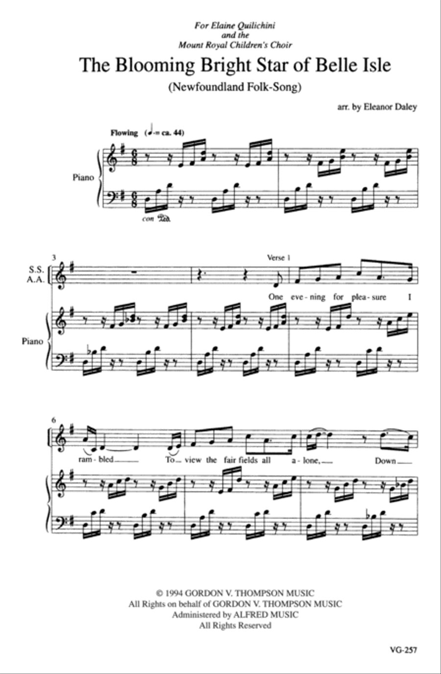 Blooming Bright Star of Belle Isle Women's Choir scores gallery preview page 3