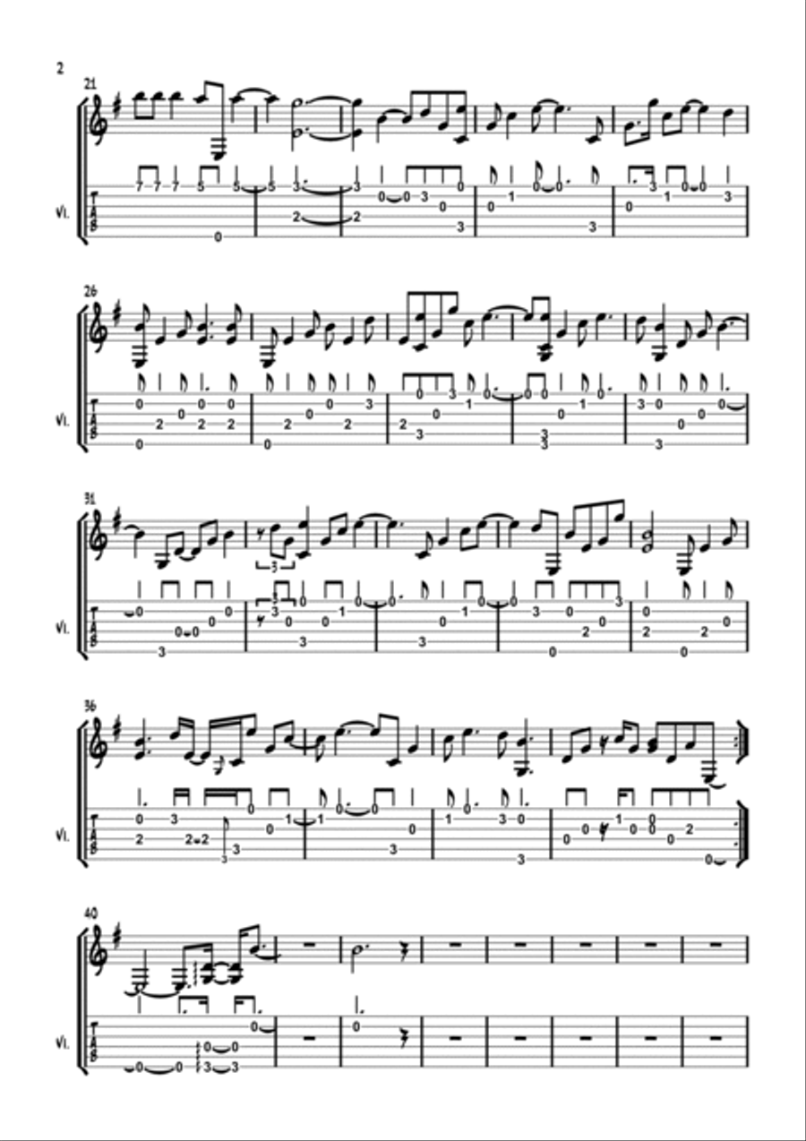 Hallelujah Guitar Solo scores gallery preview page 2