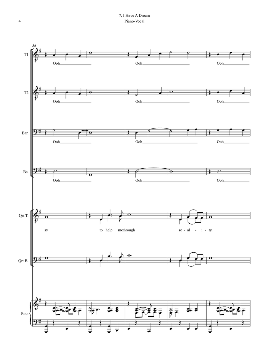 I Have A Dream TTBB scores gallery preview page 4