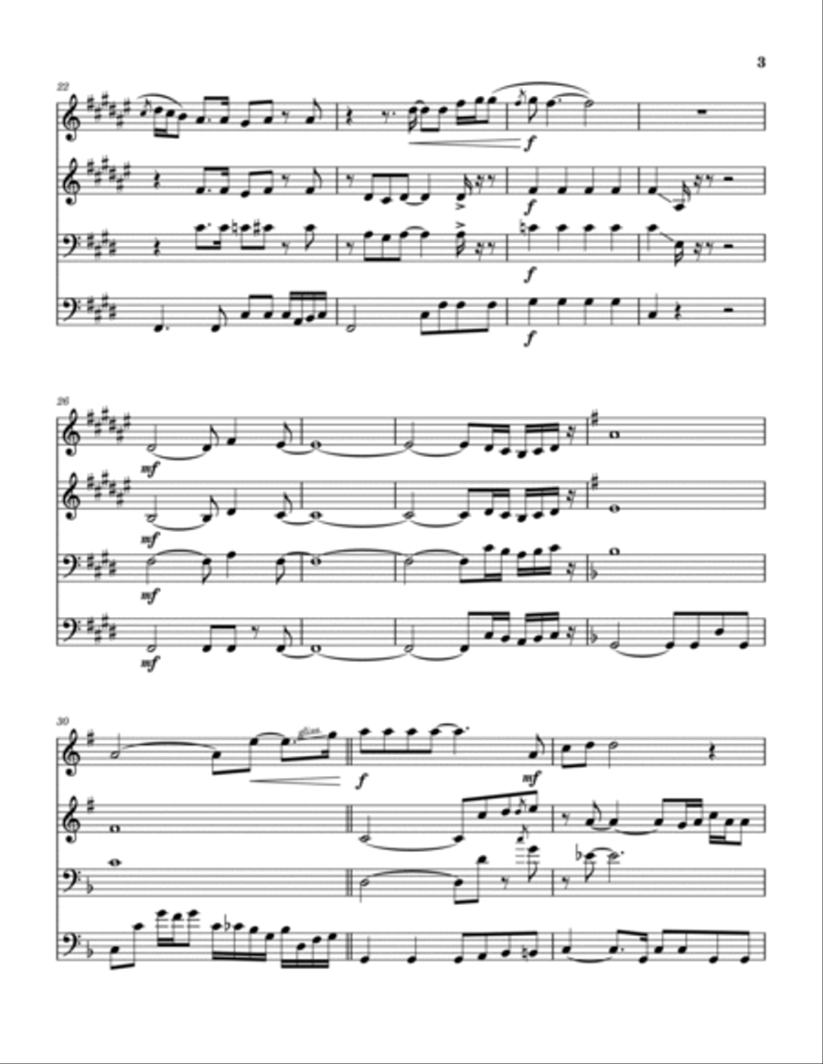 People Gotta Move Brass Quartet scores gallery preview page 4