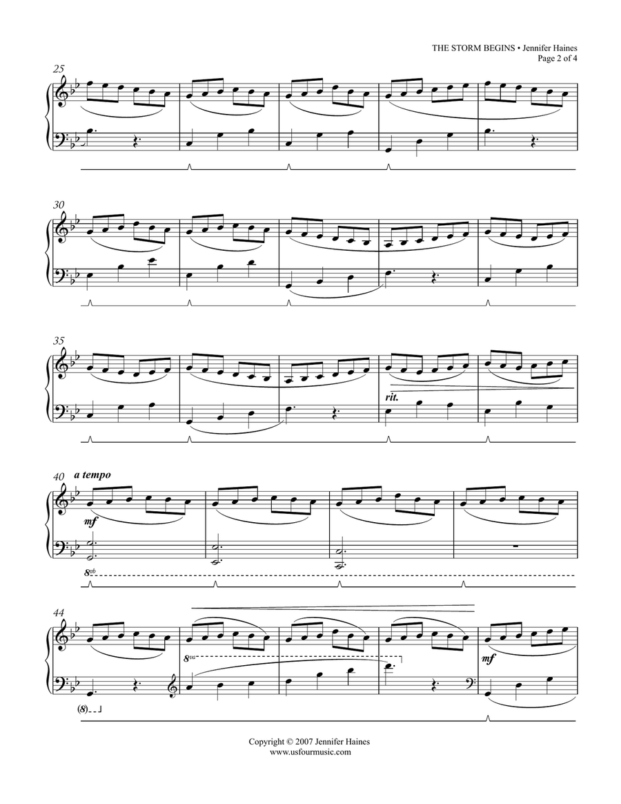 The Storm Begins The Storm Begins Piano Solo scores gallery preview page 2