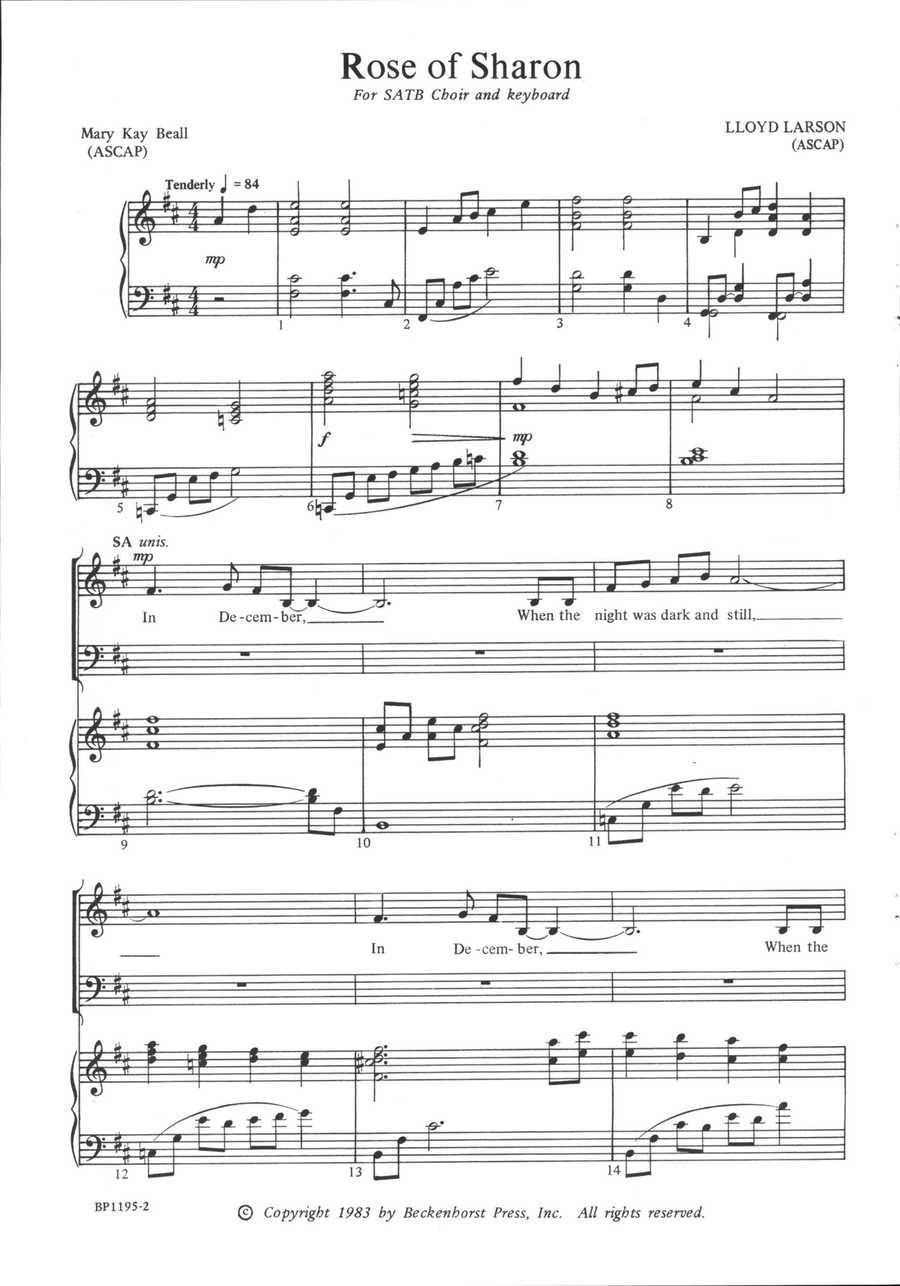 Rose of Sharon 4-Part scores gallery preview page 2