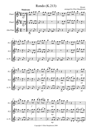 Rondo for Flute Trio K.213 by Mozart