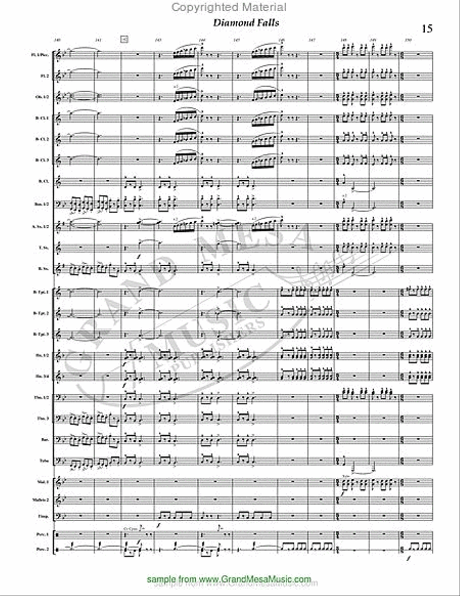 Diamond Falls Concert Band scores gallery preview page 16