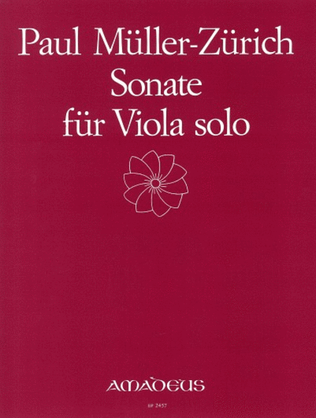 Book cover for Sonata for viola solo (1979)