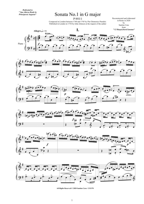 Paradisi - Piano Sonata No.1 in G major, P893-1