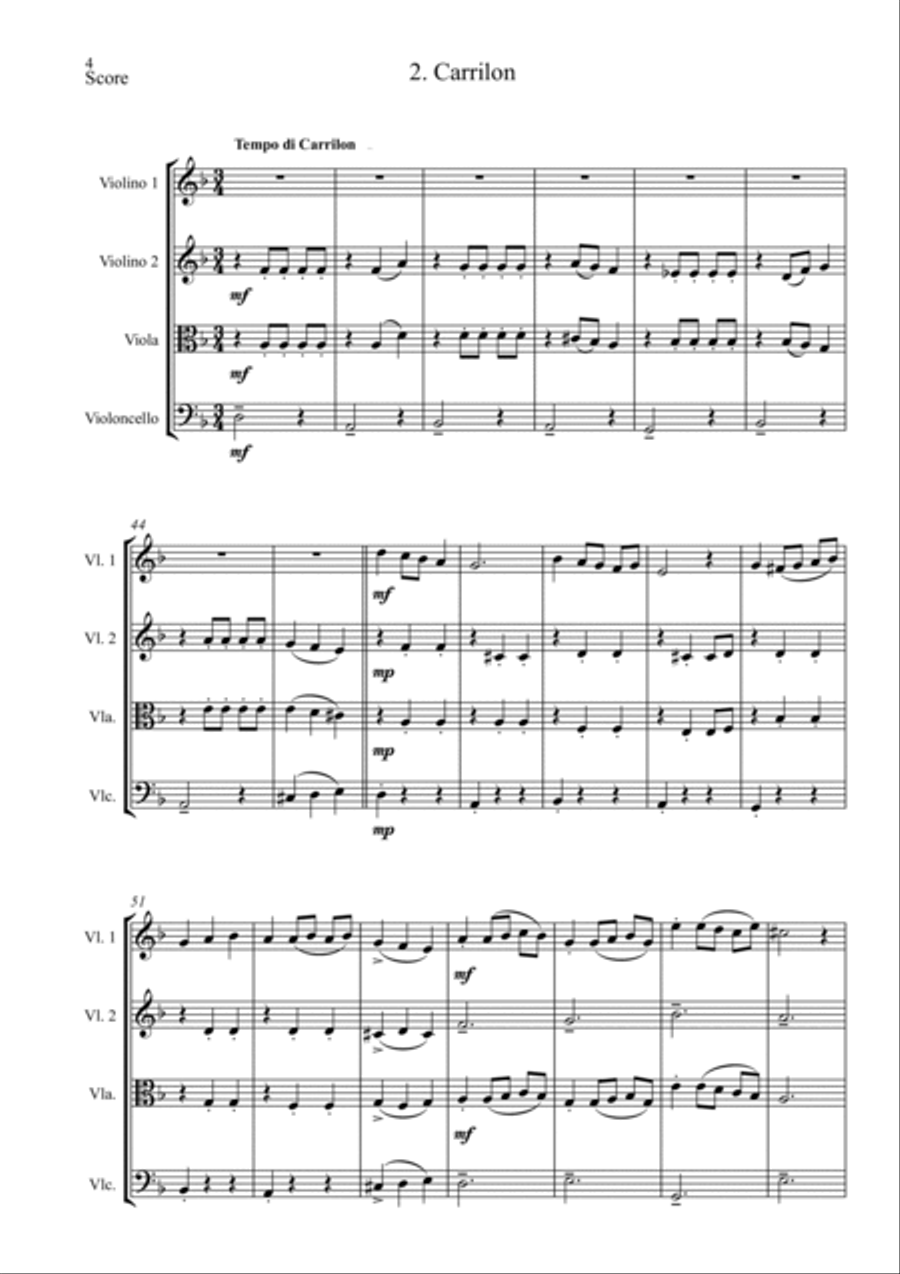 Contrasti Attivi ! String Quartet scores gallery preview page 4