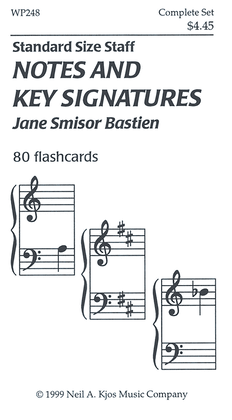 Notes and Key Signatures - 80 Flashcards