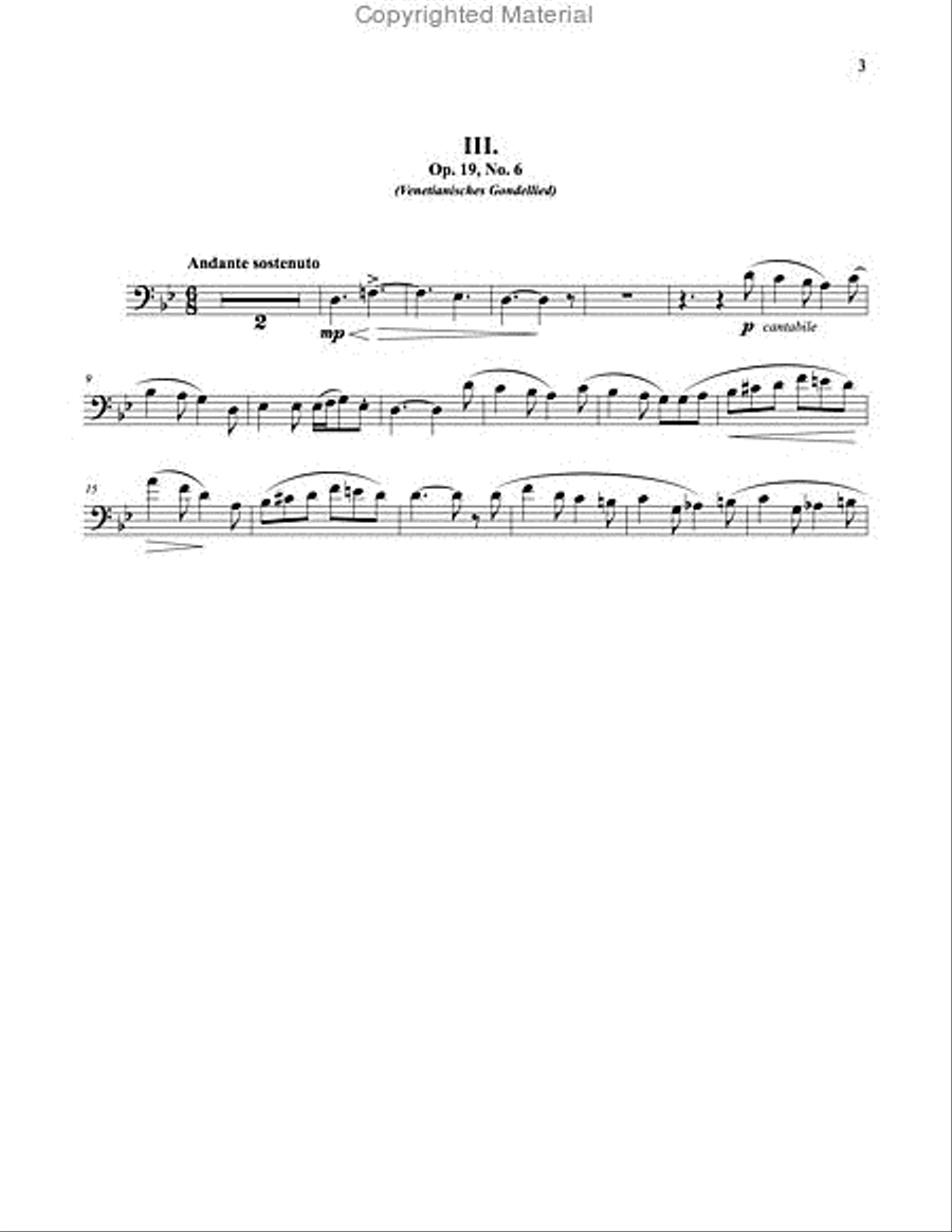 Six Songs Without Words for Euphonium & Piano Euphonium scores gallery preview page 4