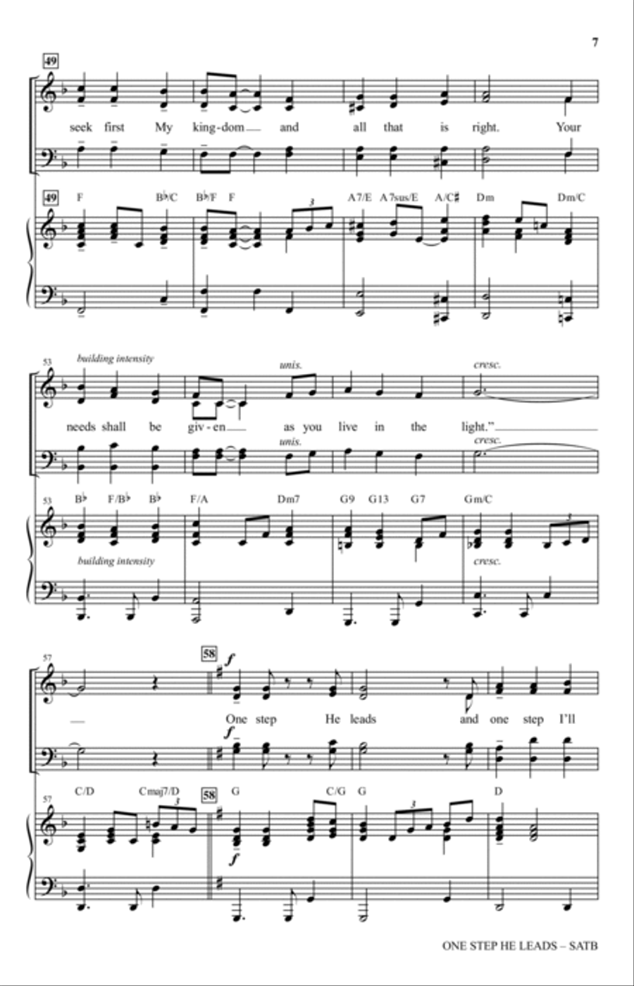 One Step He Leads 4-Part scores gallery preview page 5