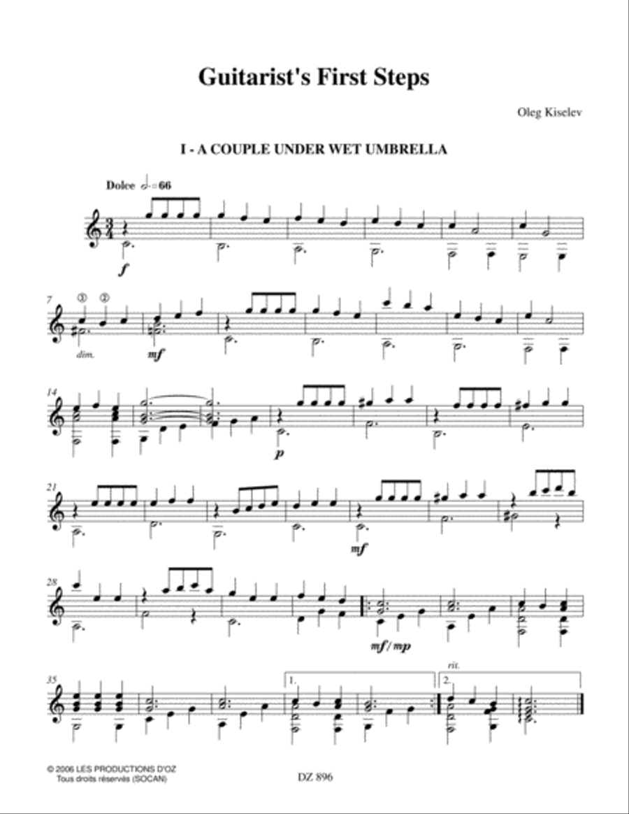 Guitarist's First Steps, vol. 3 Classical Guitar scores gallery preview page 3