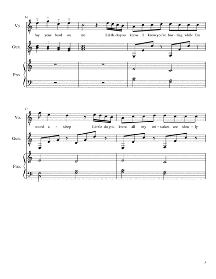 Little Do You Know Little Do You Know Vocal Duet scores gallery preview page 5