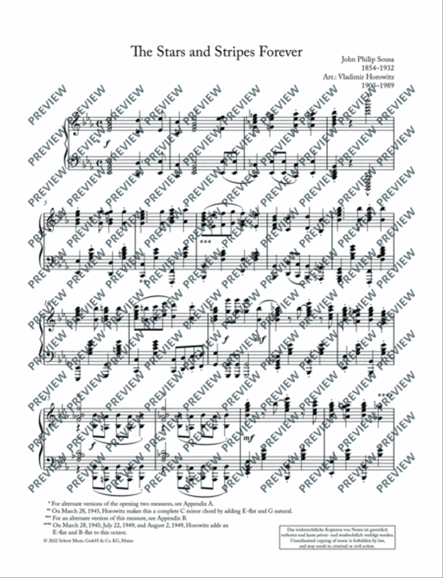 The Stars and Stripes Forever Piano Solo scores gallery preview page 6