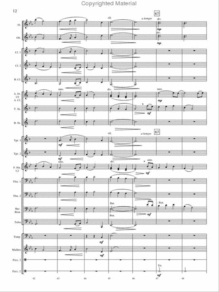 Oakdale Variations Concert Band scores gallery preview page 11