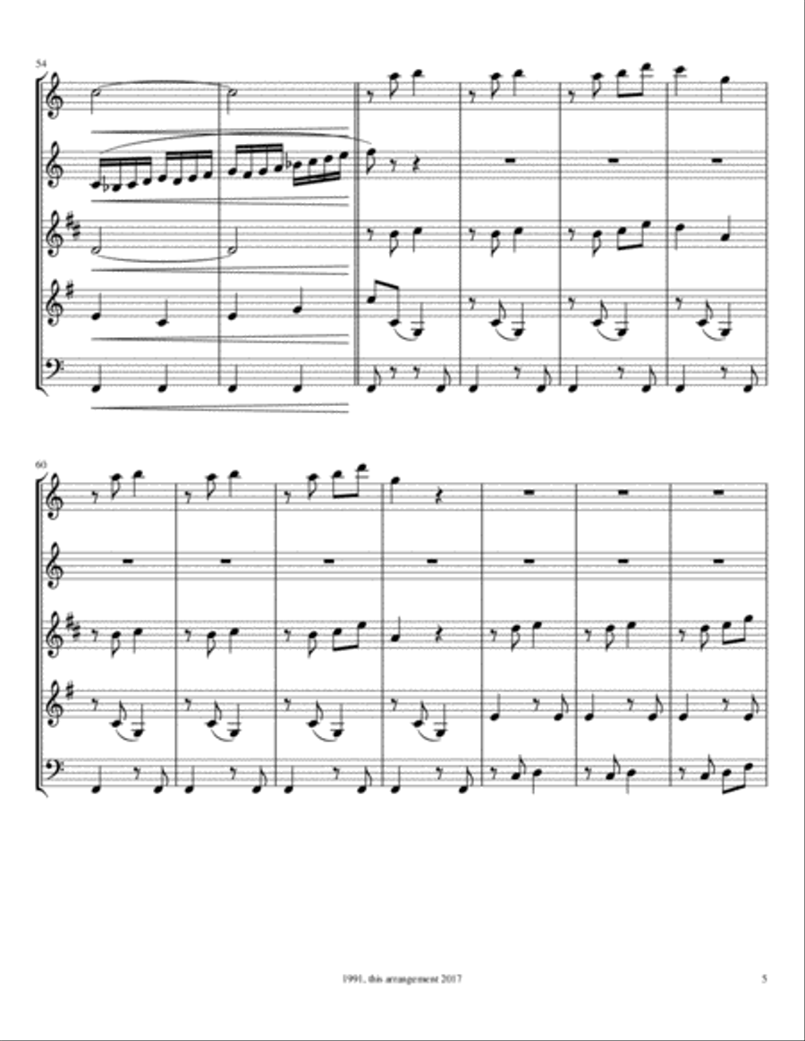 Belle Belle Woodwind Quintet scores gallery preview page 5