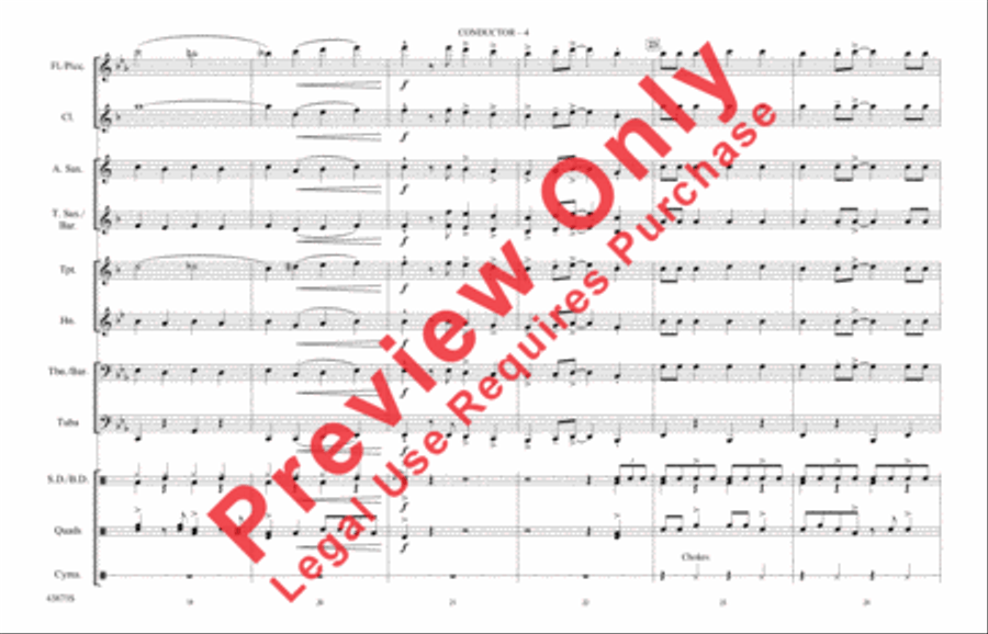 Rockin' Around the Christmas Tree Marching Band scores gallery preview page 5