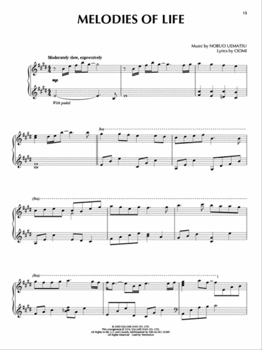 Selections from Final Fantasy Piano Solo scores gallery preview page 7