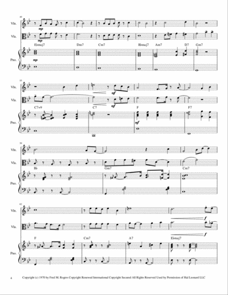 It's You I Like from MISTER ROGERS' NEIGHBORHOOD String Duet scores gallery preview page 5