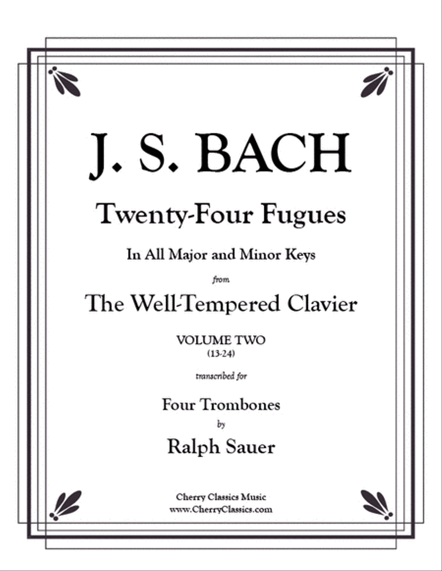 Twenty-Four Fugues from the WTC vol 2 Trombone Quartet scores gallery preview page 1