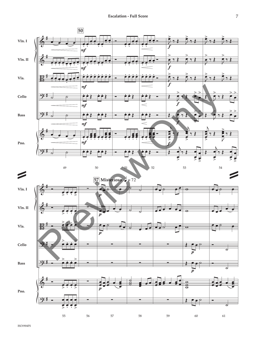 Escalation (Score) String Orchestra scores gallery preview page 6