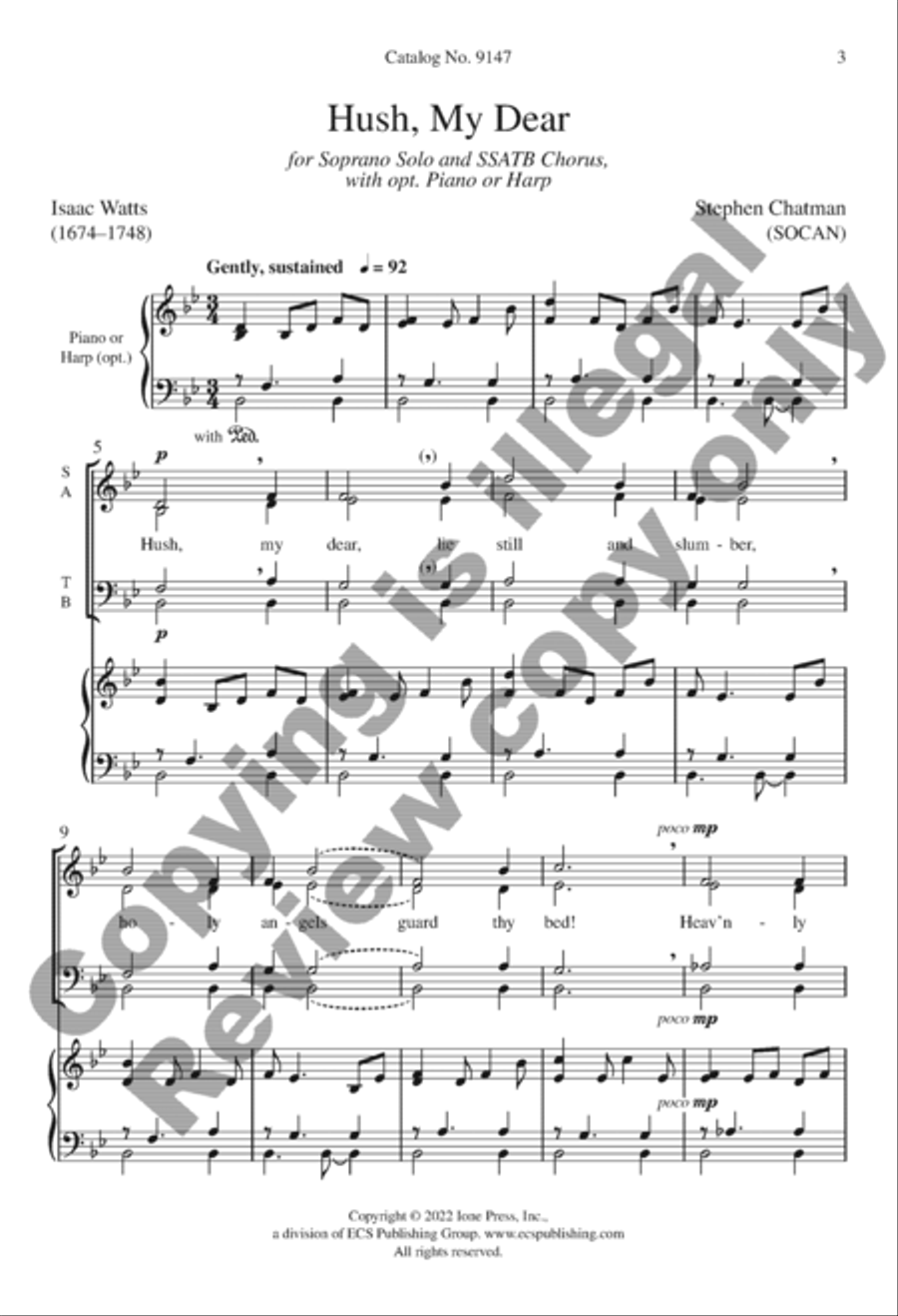 Hush, My Dear Hush, My Dear SSATB scores gallery preview page 2