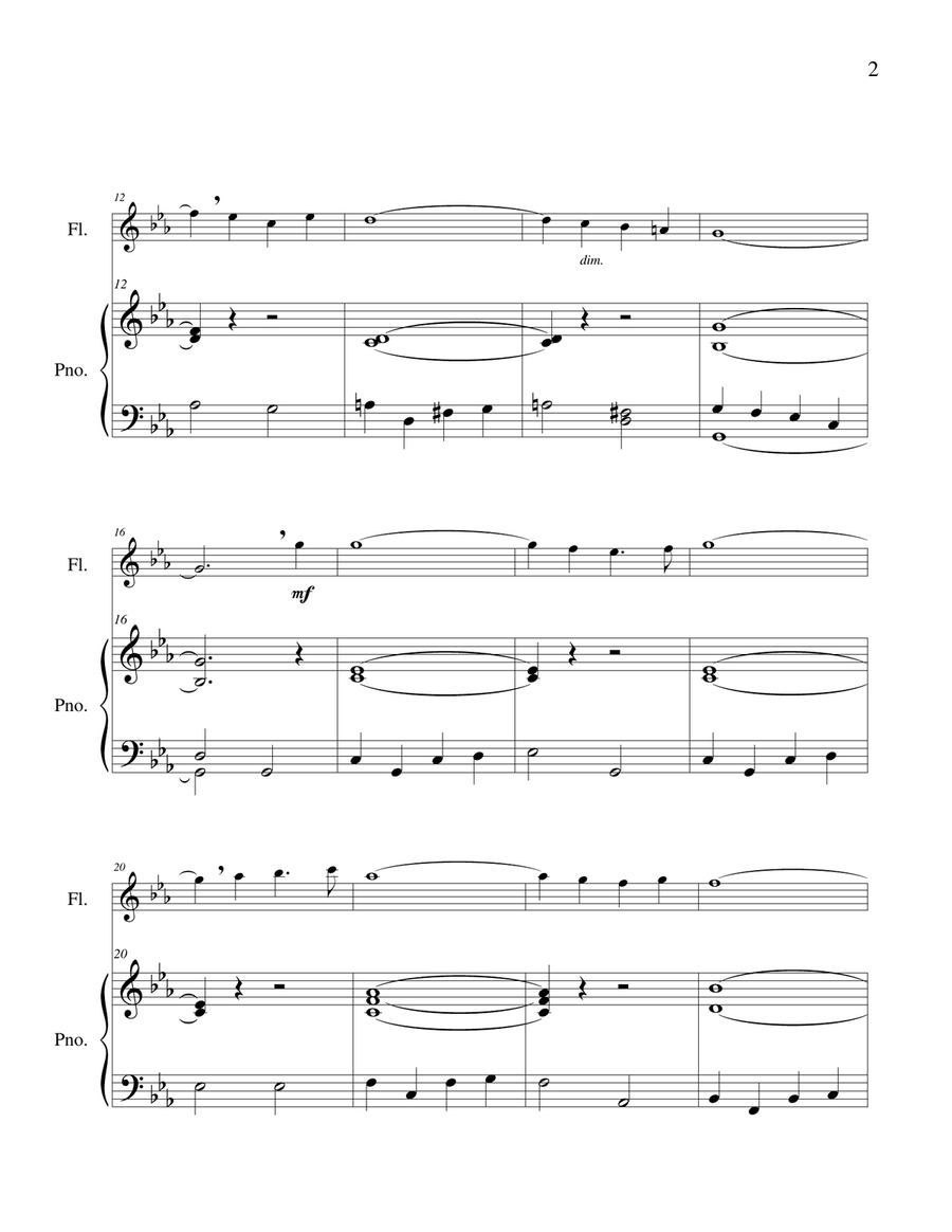 Romance Theme - Flute Solo Chamber Music scores gallery preview page 4