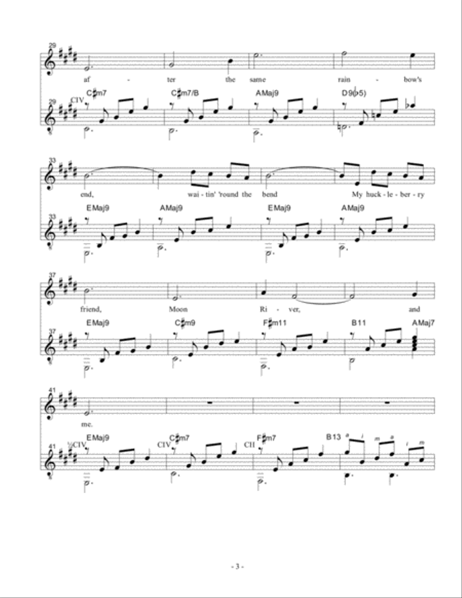 Moon River Guitar scores gallery preview page 5