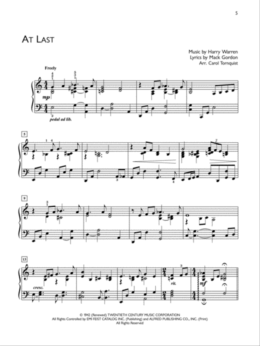 Popular Performer -- 1940s and 1950s Love Songs Piano Solo scores gallery preview page 2