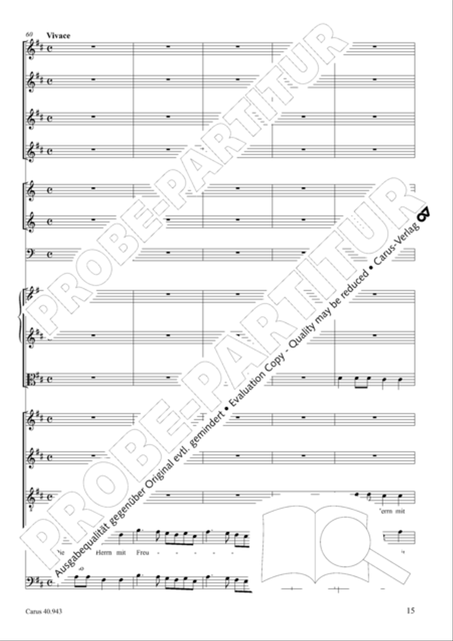 Shout to the Lord, all the earth (Jauchzet dem Herrn, alle Welt) 4-Part scores gallery preview page 22