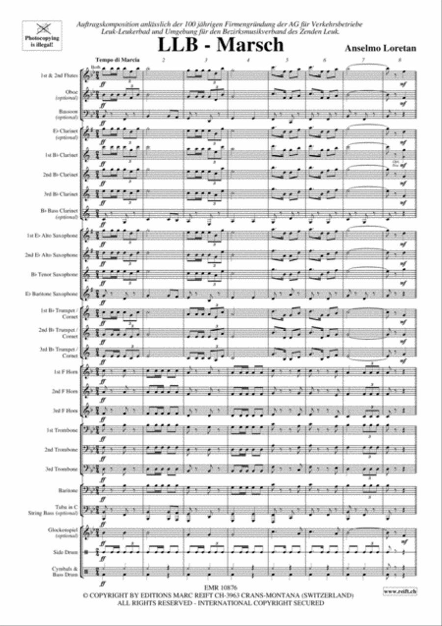 LLB-Marsch LLB-Marsch Concert Band scores gallery preview page 4