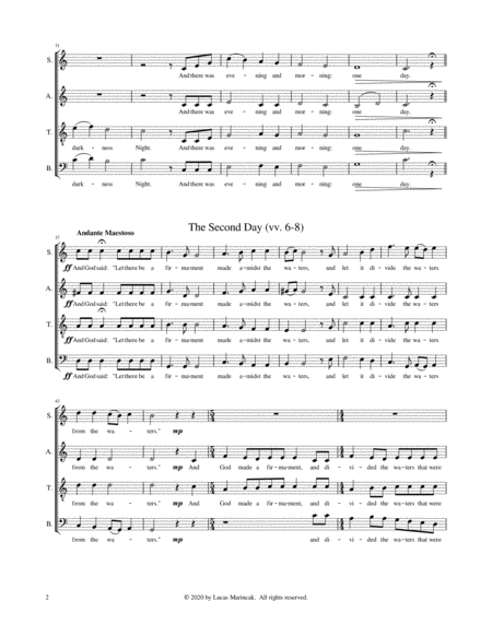 Genesis for SATB: chapters 1-3