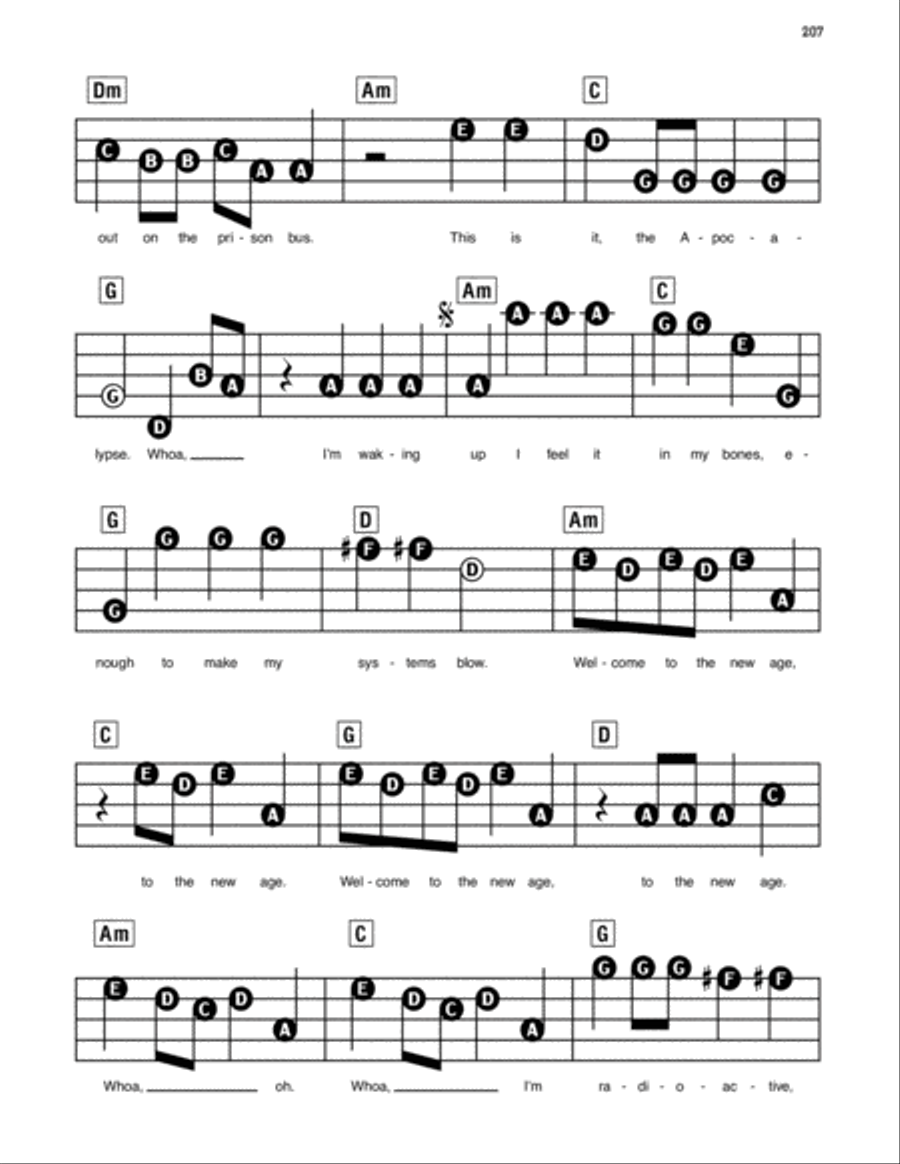 Radioactive Electronic Keyboard scores gallery preview page 2