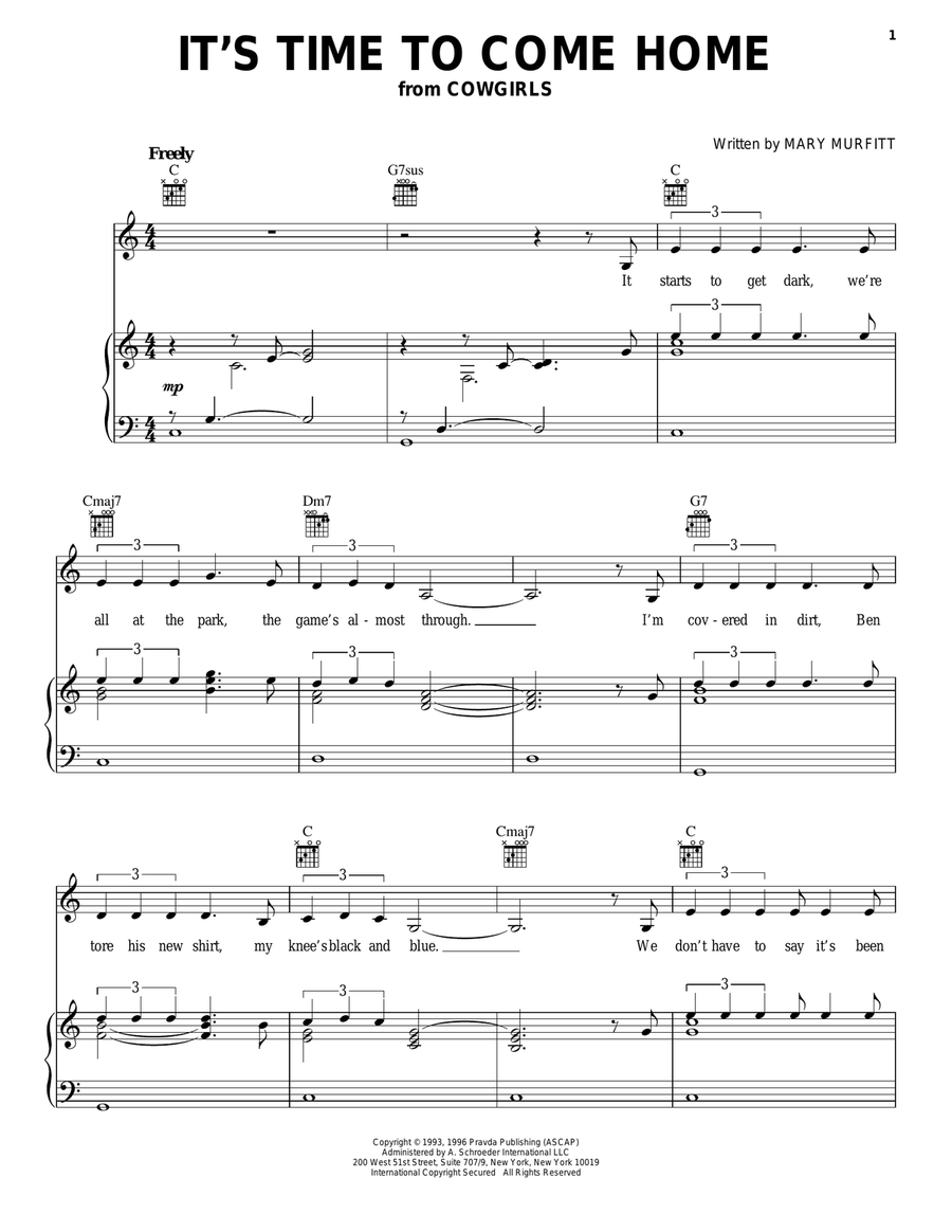 It's Time To Come Home It's Time To Come Home Guitar scores gallery preview page 1