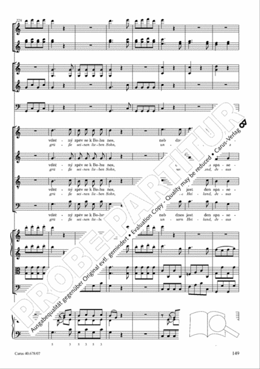 Missa pastoralis bohemica 4-Part scores gallery preview page 162