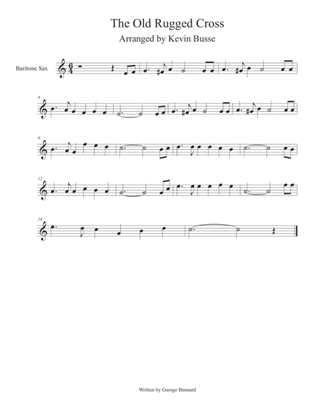 Old Rugged Cross (Easy key of C) - Bari Sax