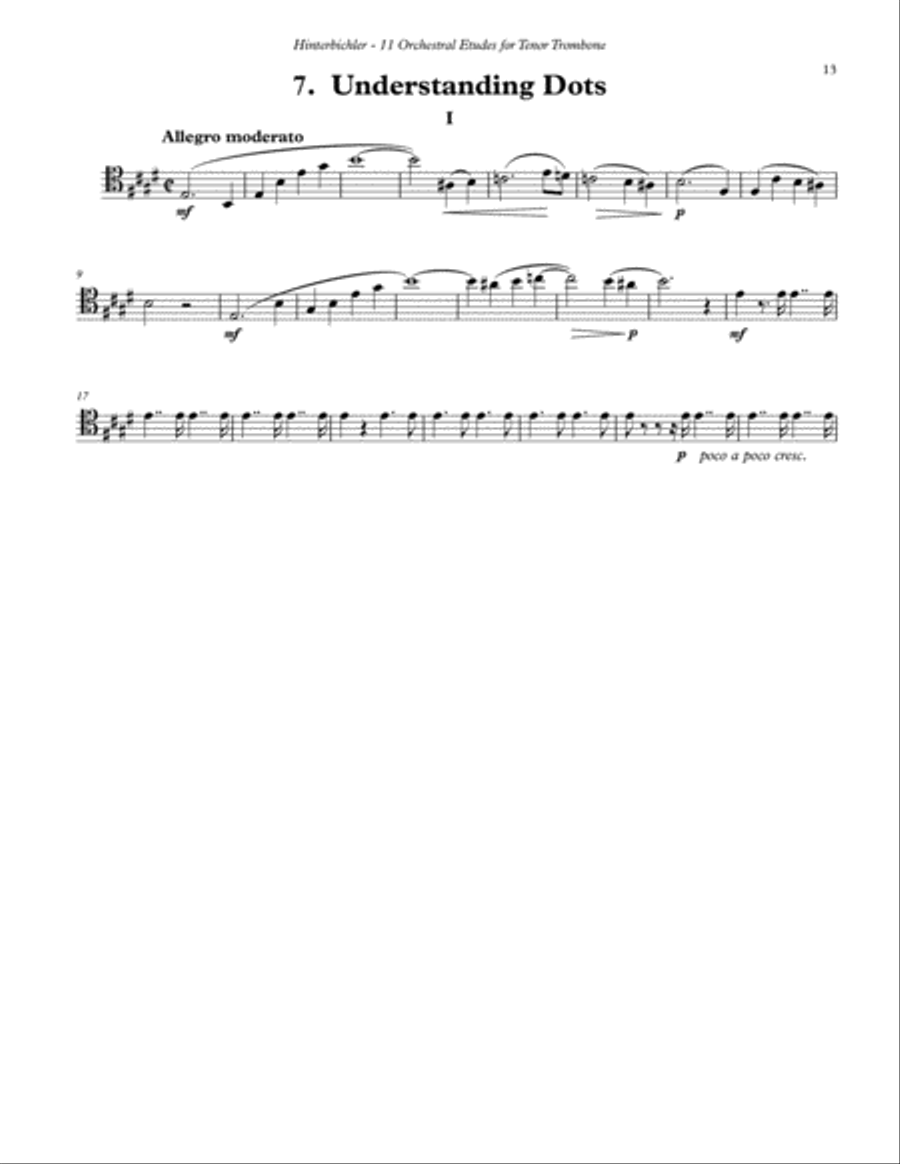 11 Orchestral Etudes for Tenor Trombone Score scores gallery preview page 8