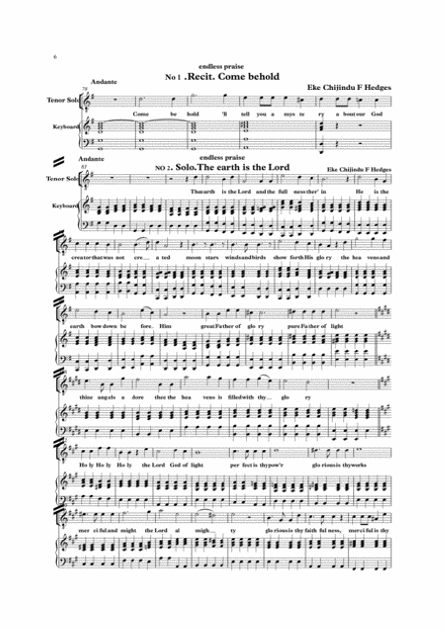ENDLESS PRAISE MUSIC BOOK FULL MUSIC SCORE WITH ORGAN score 4-Part scores gallery preview page 6