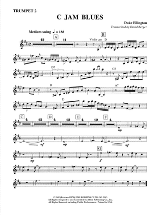 C Jam Blues: 2nd B-flat Trumpet