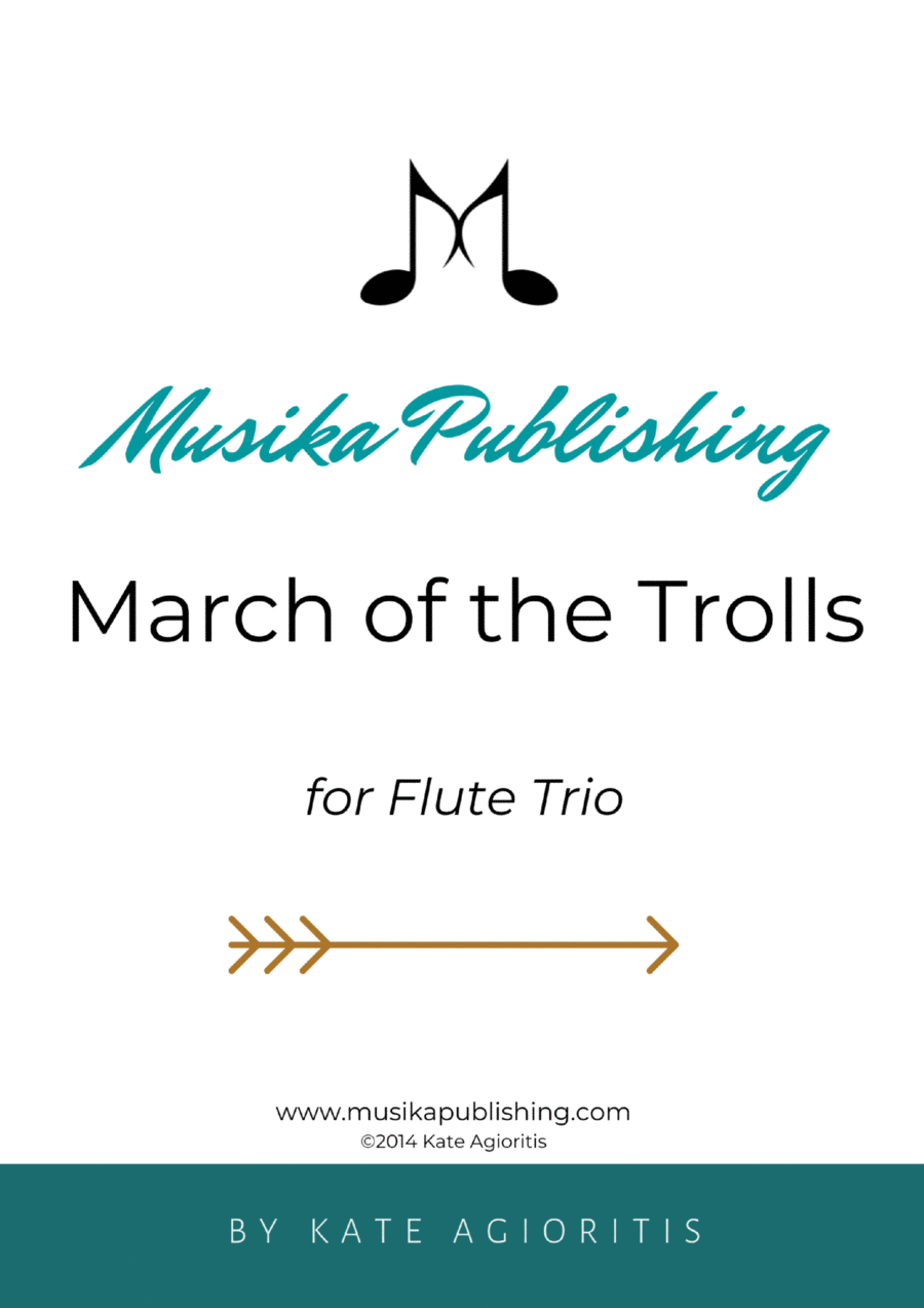 March of the Trolls - Flute Trio Flute Trio scores gallery preview page 1