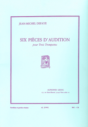 Book cover for 6 Pieces D'audition (trumpets 3)