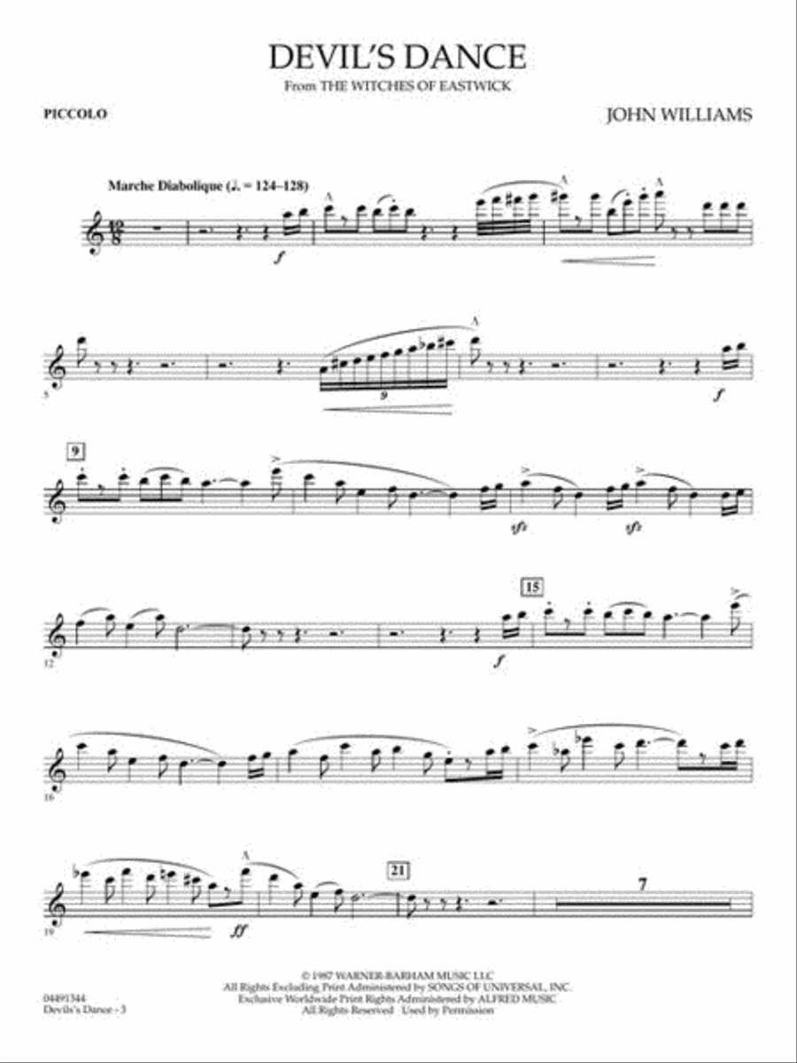 Devil's Dance (from The Witches of Eastwick) Full Orchestra scores gallery preview page 11