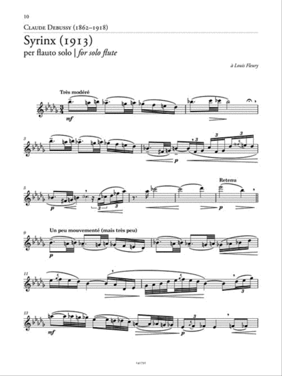 Syrinx [La flute de Pan] (for Flute solo) Flute Solo scores gallery preview page 4